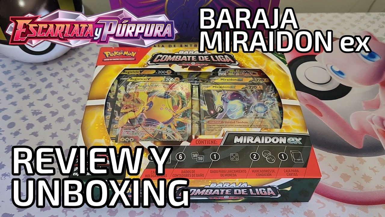Pokémon TCG Unboxing y Review Miraidon ex Baraja de Combate de Liga - League Battle Deck ESP CL
