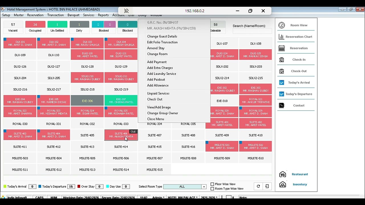 How to Add Walk-In Guest Check-In in Hotel Software, Indic Software | Direct Guest Entry Process