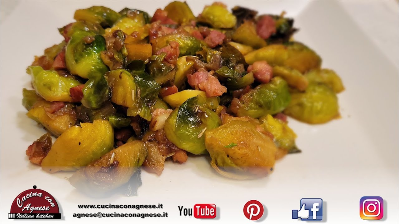 Cucina con Agnese - 235. Cavoletti di Bruxelles con Pancetta - Brussels Sprouts with Pancetta
