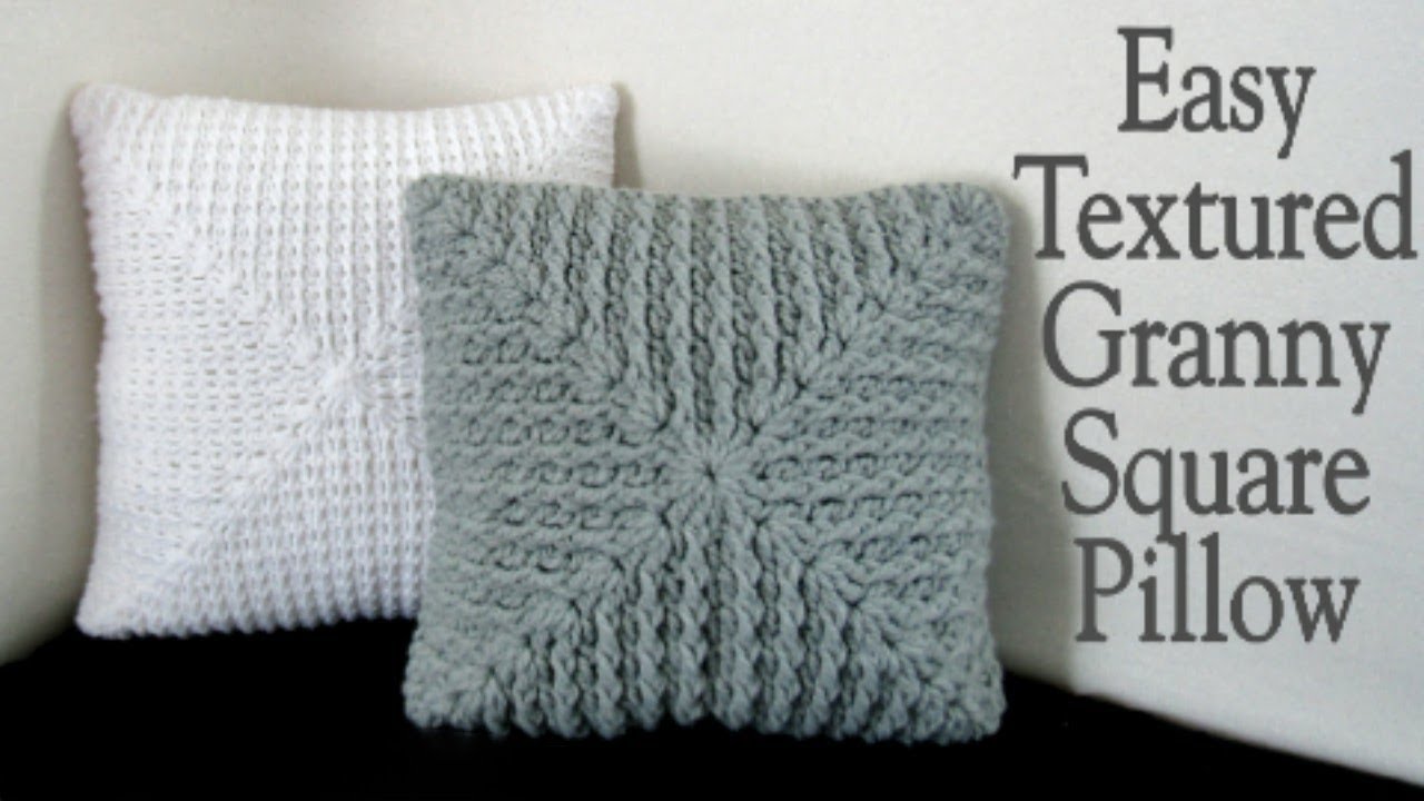 Easy Textured Granny Square Pillow