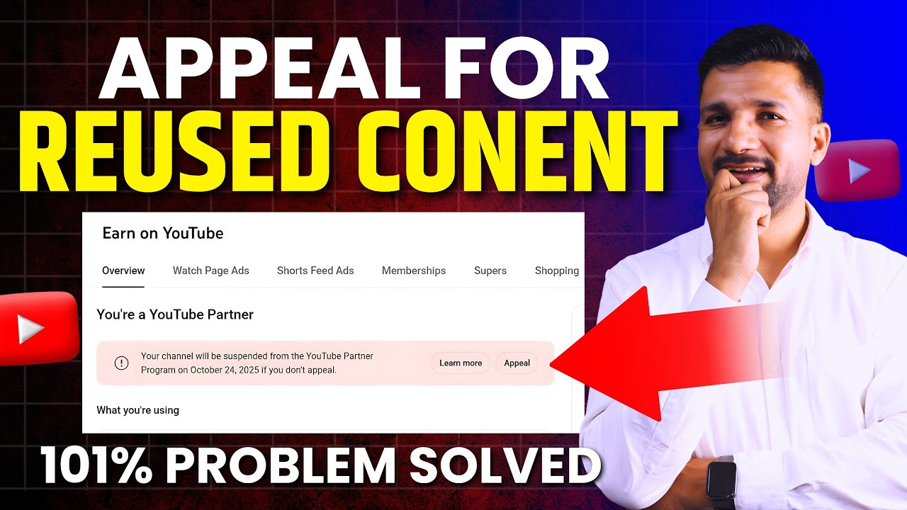 Solved 101% | Your Channel will be Suspended From YouTube Partner Program| Appeal For Reused Content