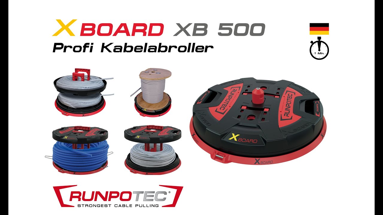 RUNPOTEC X BOARD XB 500 - Profi-Kabelabroller  - ALTE VERSION