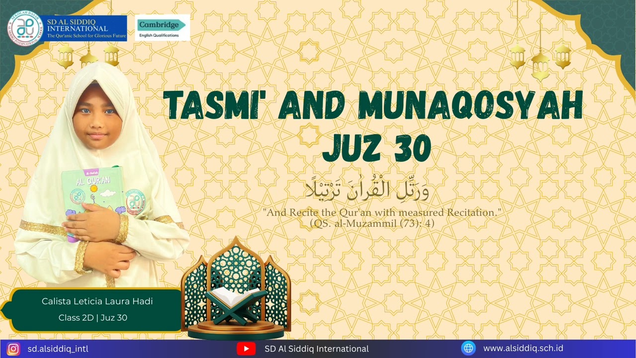 Tasmi'and Munaqosyah Juz 30 | Calista Leticia Laura Hadi