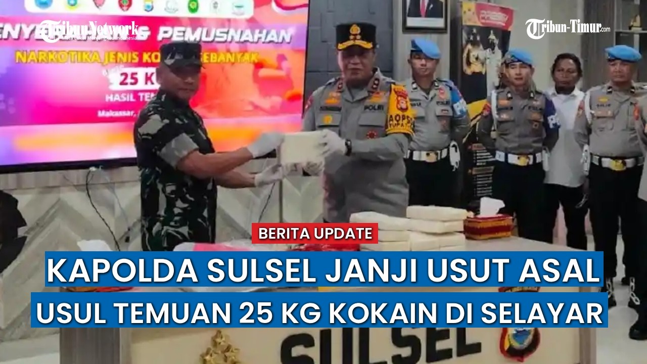 Pangdam XIV Hasanuddin Serahkan 25 Kg Kokain Tak Bertuan ke Polda Sulsel