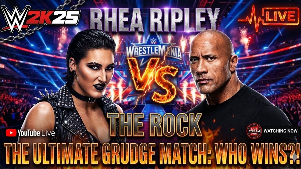 WWE 2K25 Rhea Ripley Vs The Rock - Who Wins? Mami vs Final Boss