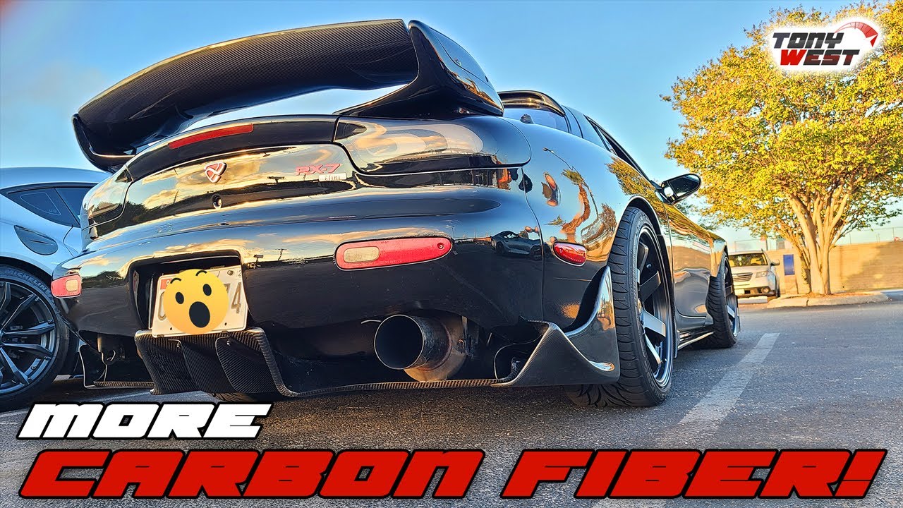 More Carbon Fiber... RE Amemiya rear diffuser and super canards install - RX-7 FD