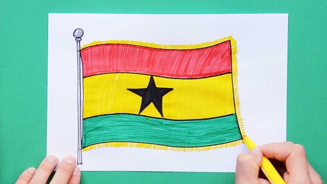 How to draw the National Flag of Ghana