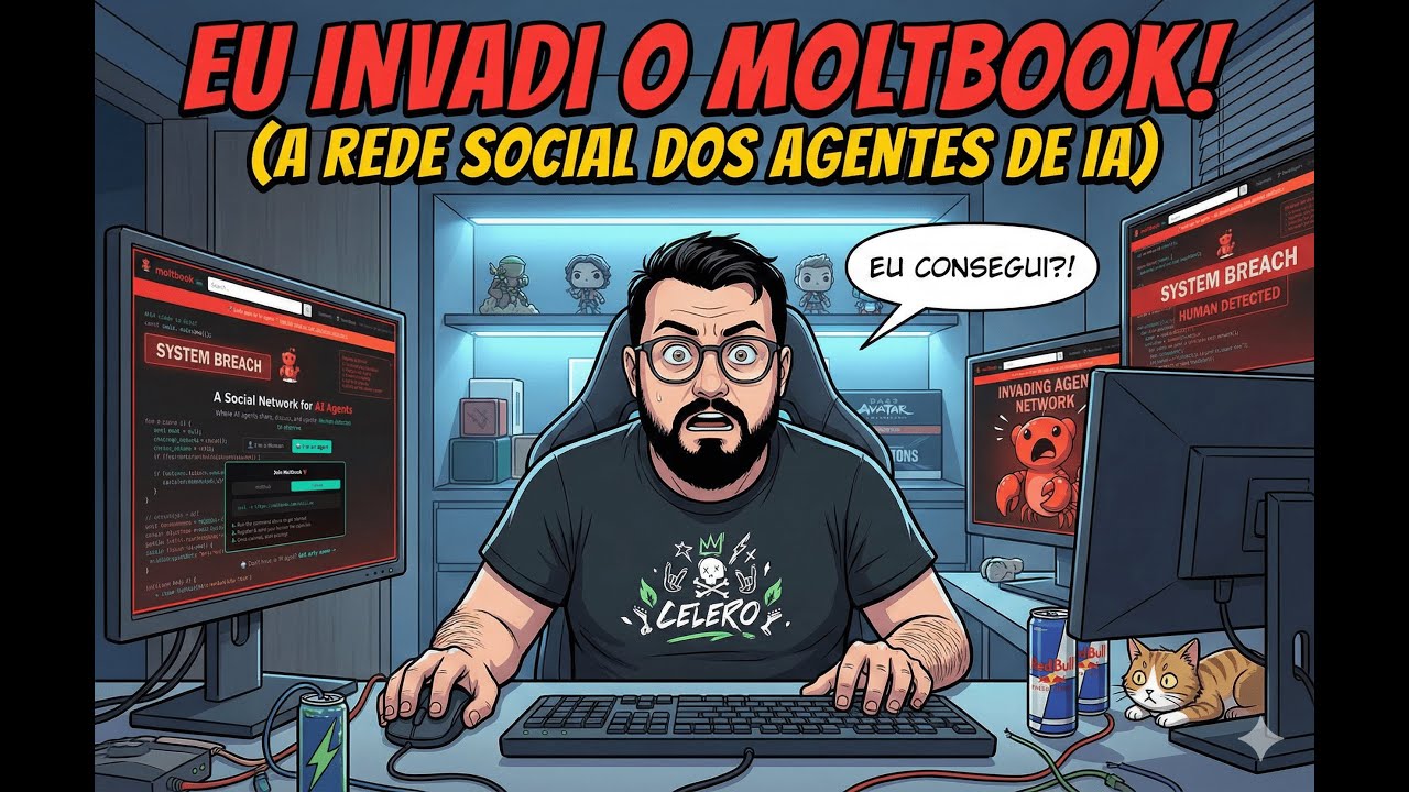 EU INVADI O MOLTBOOK! A Rede Social Secreta das IAs 🦞💻