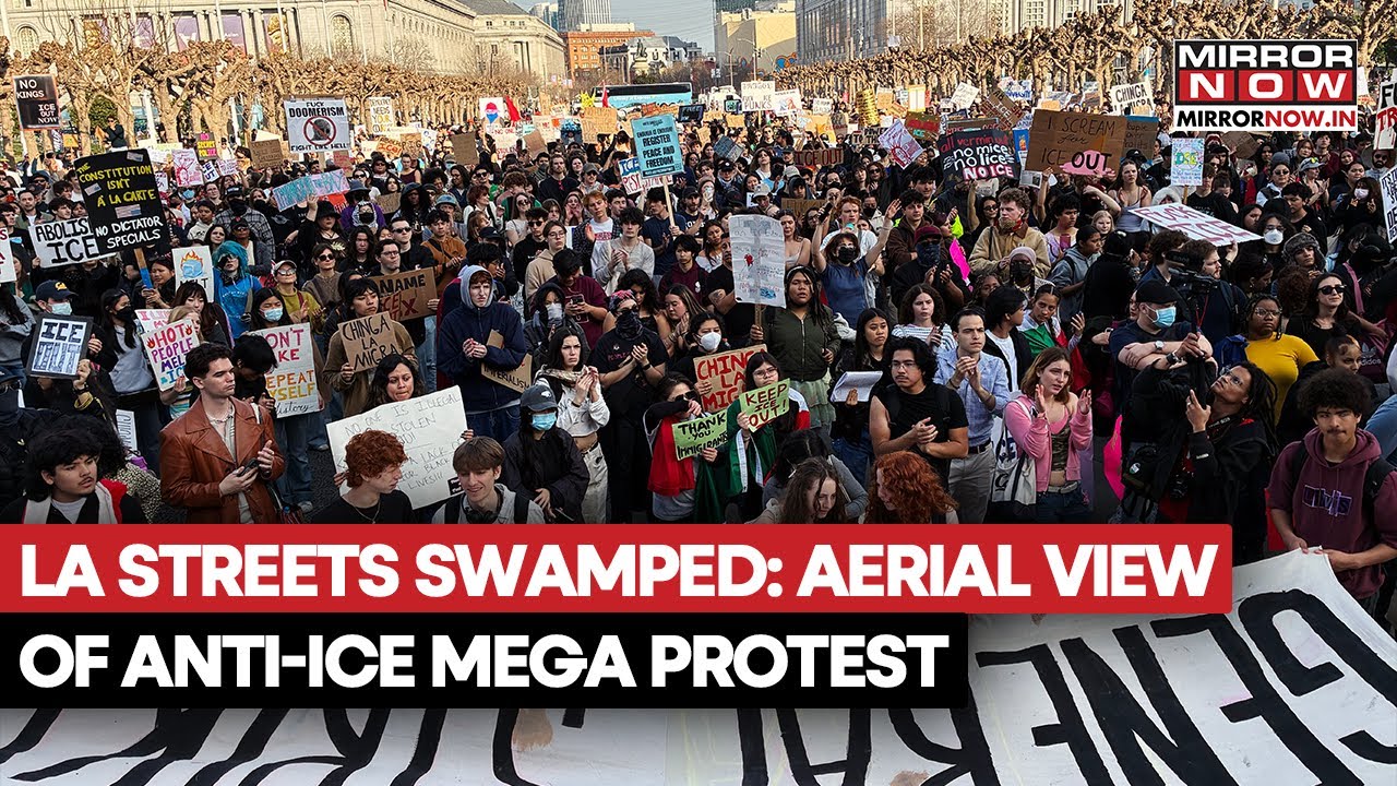 Anti-ICE Protesters Swarm LA Streets Against Trump Administration's Immigration Crackdown| Watch