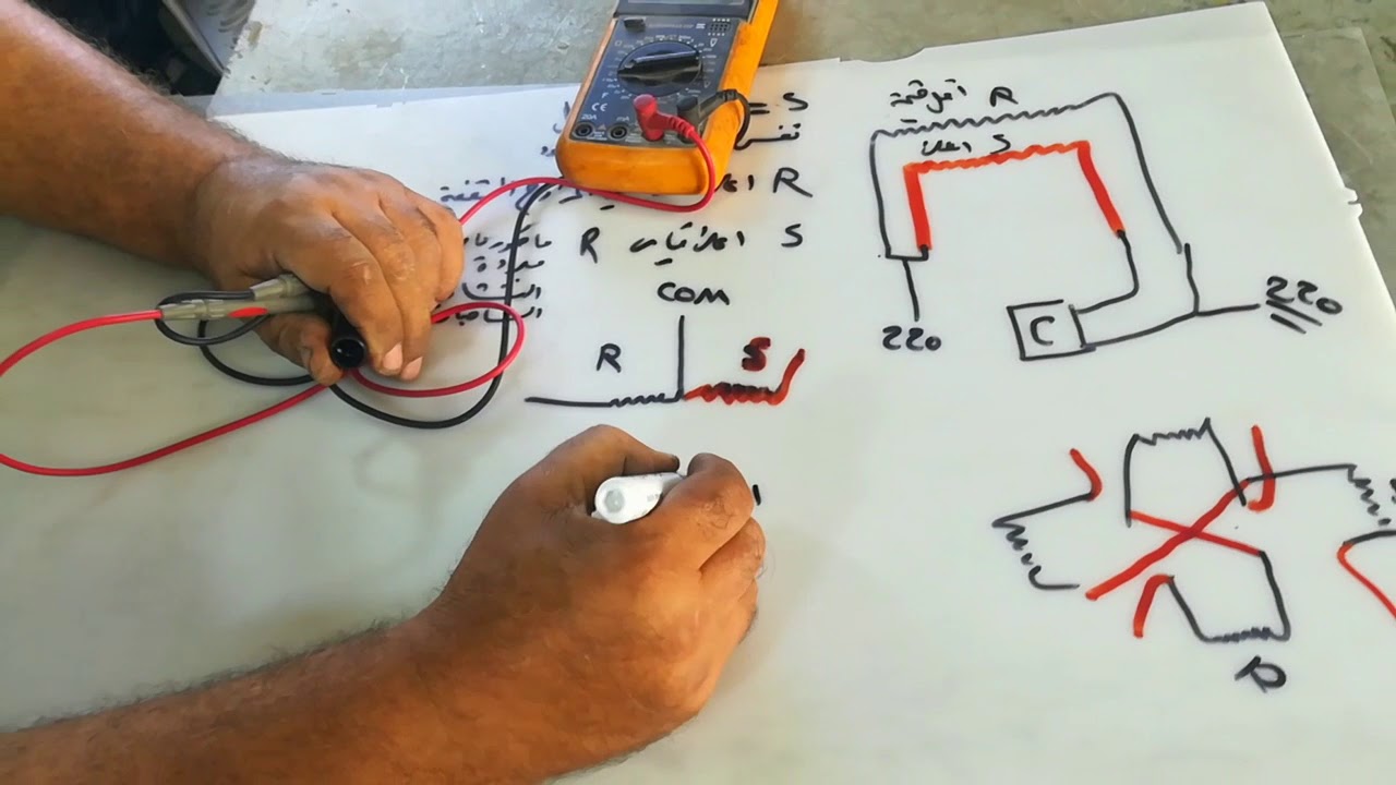 الربط النهائي للمحركات الاحادي الطور