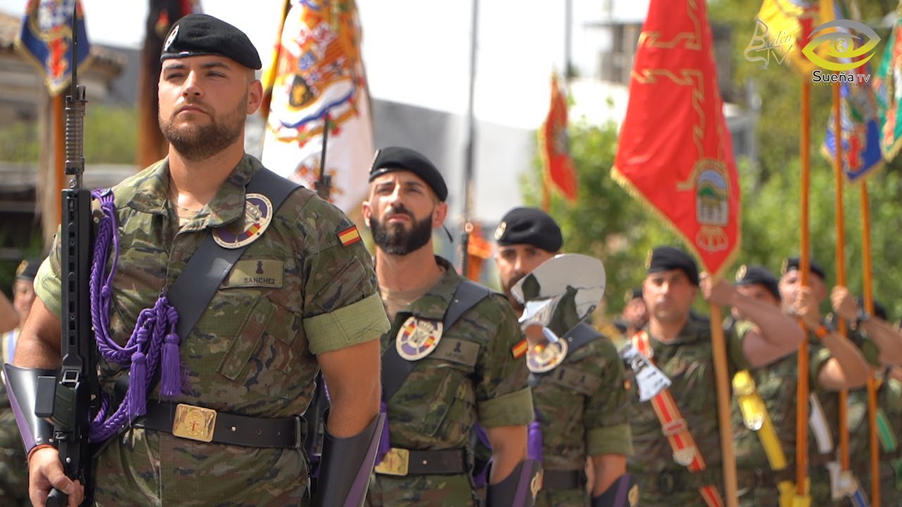 Llegada de los "Soldaos" a Bailén 2023 DESFILE MILITAR HASTA LA PLAZA DE LA CONSTITUCIÓN