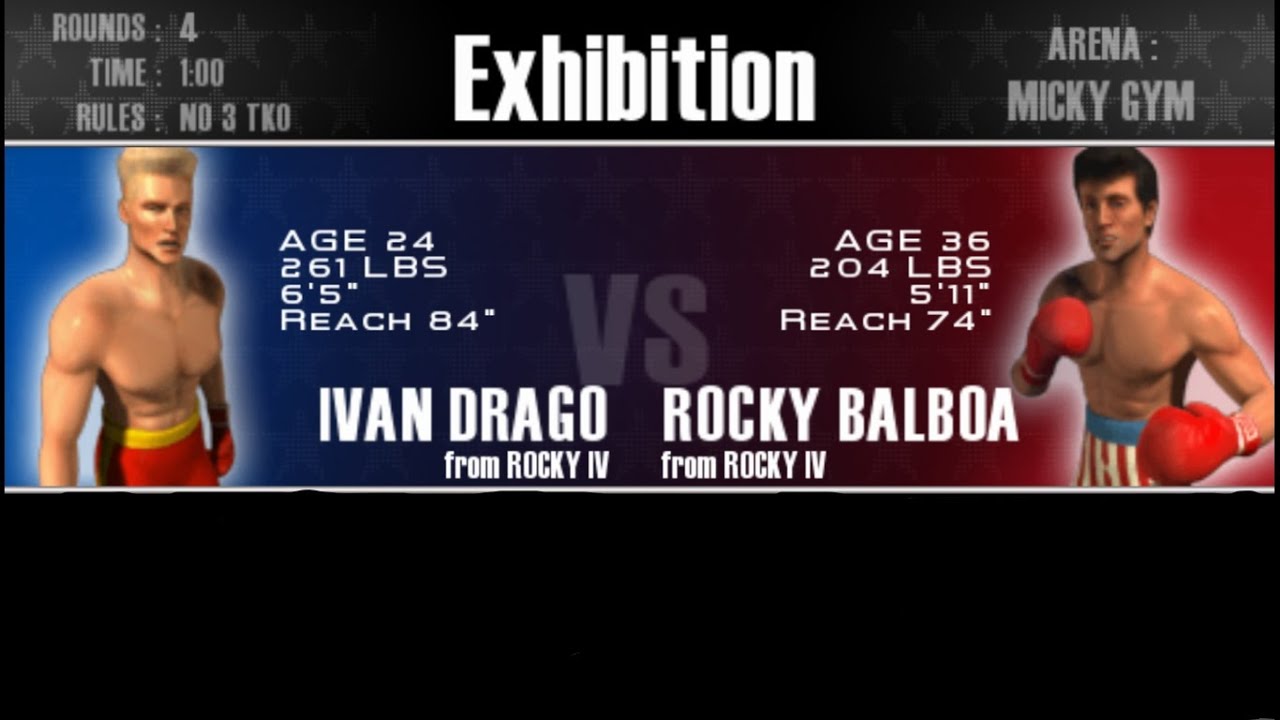 Ivan Drago V/S Rocky Balboa Exhibition Match