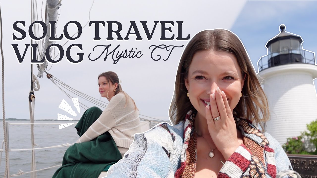 SOLO TRAVEL VLOG: explore Mystic, Connecticut with me  :-)