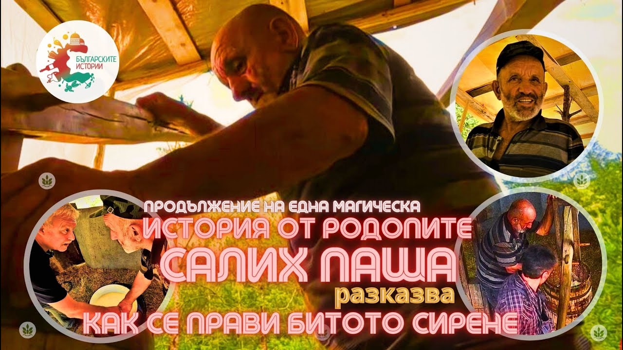 В Родопа с единствения  в България майстор на битото сирене Салих Паша. Избиваме маслото от млякото.