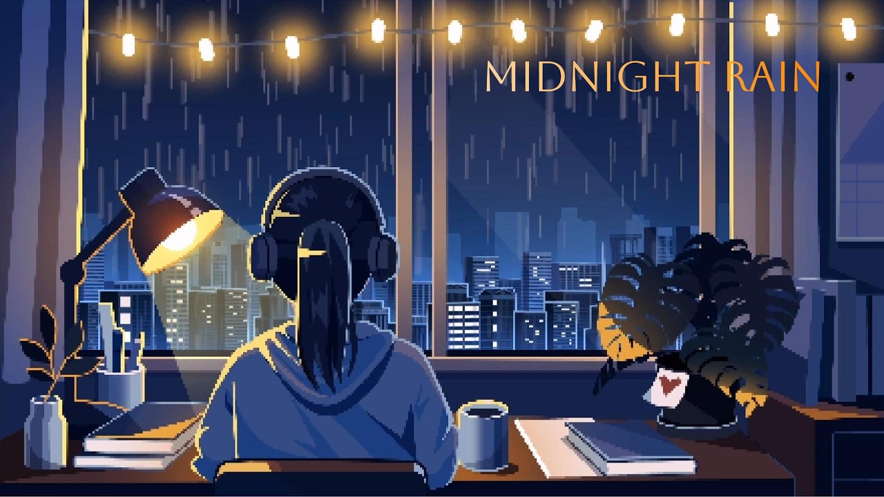 Midnight Rain & Lofi Beats 🌧️ | Chill Study / Relaxing Radio