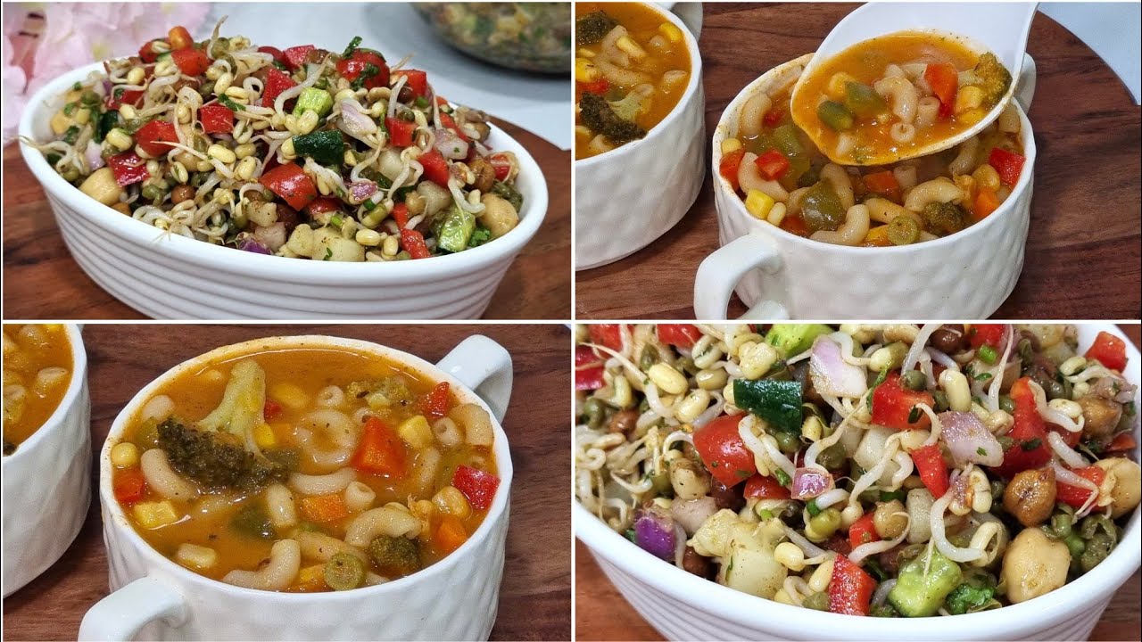 2 Healthy Iftar Recipe/Ramadan special Macaroni soup recipe,Healthy moong sprout salad/ Ramadan 2026