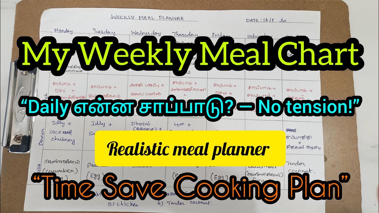 📝என் வீட்டுக்கான Weekly Meal Planner | Health + Budget Friendly🌿@Jaya-life 