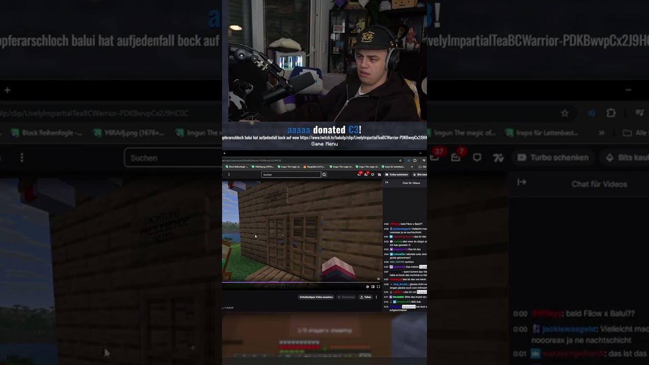 Balui singt beim HOB Wow Event #craftattack13 #papaplatte #minecraft #baluiLP #handofblood