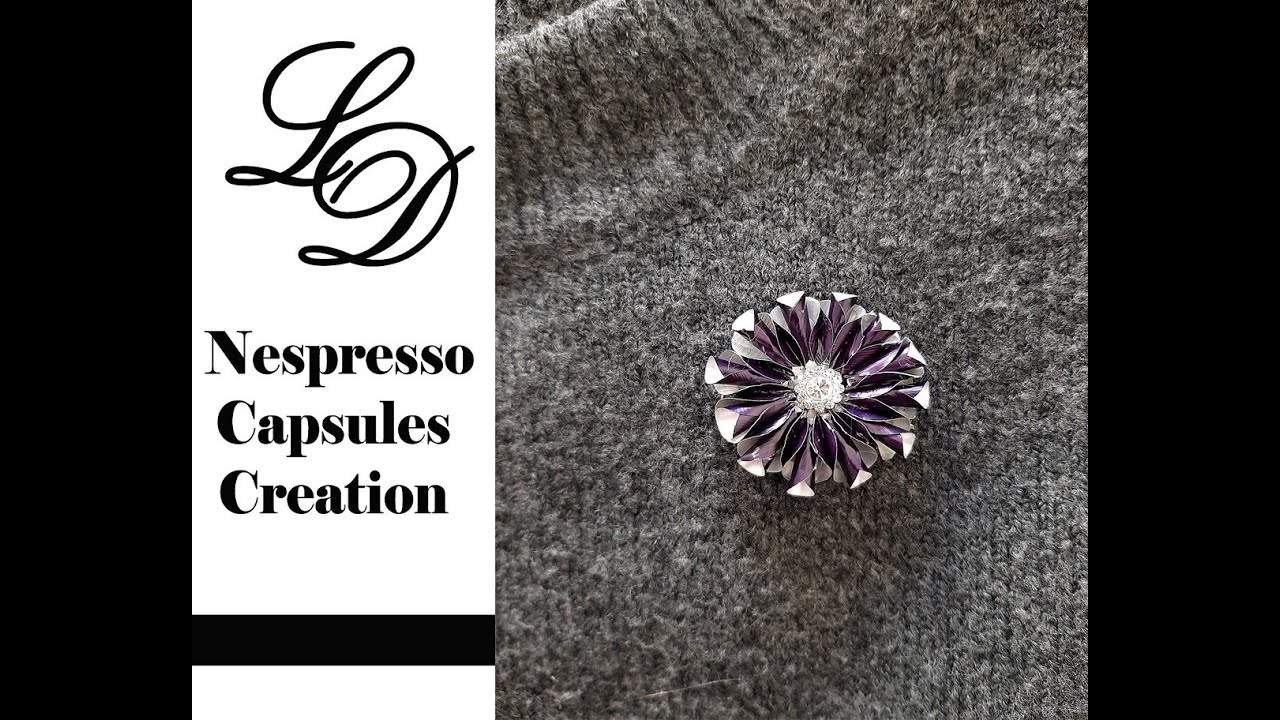 How to Recycle Nespresso Capsules- Easy DIY Craft Coffee Pods Brooch- Recycling Jewelry- Zero Waste