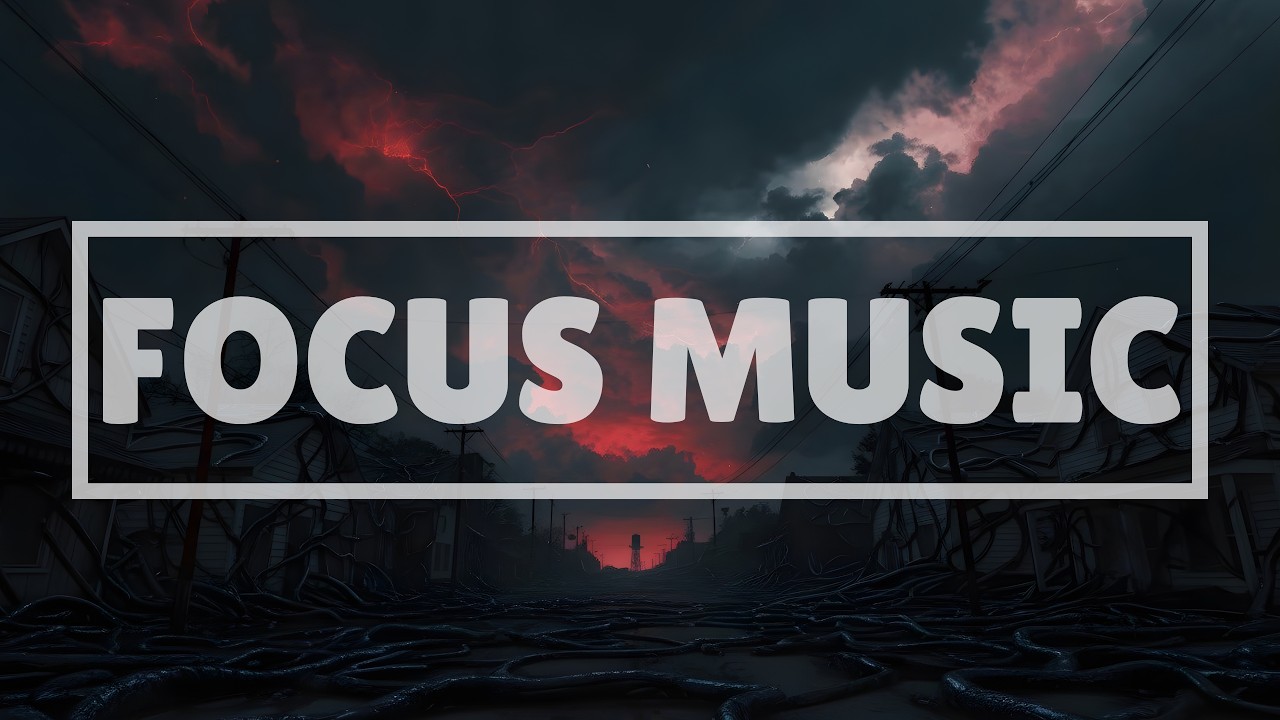 🔴THE UPSIDE DOWN - Stranger Things Style Ambience for Deep Work, Study and Dark Vibes⚫