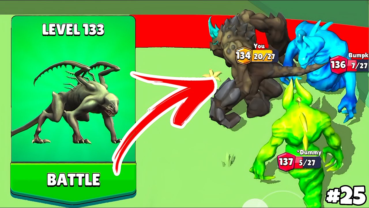 Dino io 3D : Merge Dinosaur game in MAX LEVEL ⭐ Merge Simulator Battles ( PART - 25) ALMZ