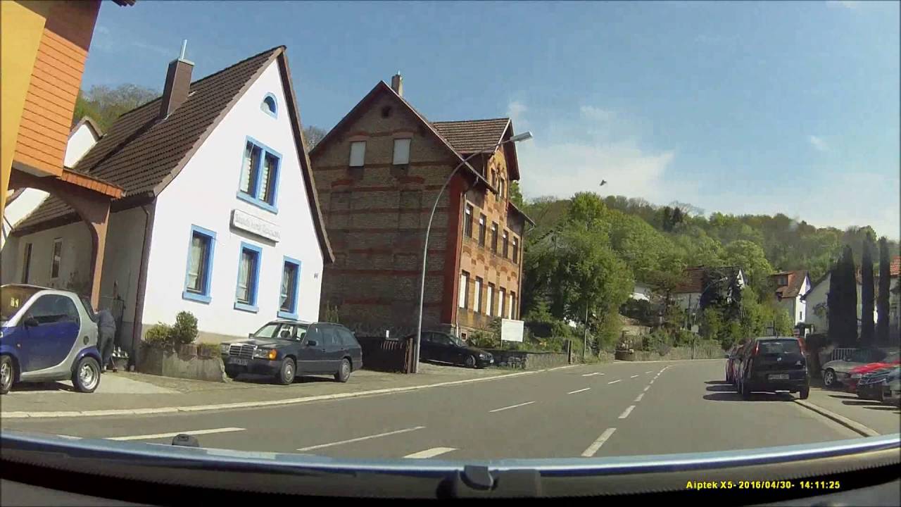 Ortsdurchfahrt an der Bergstraße/HD: Hemsbach (West rein, Ost raus)