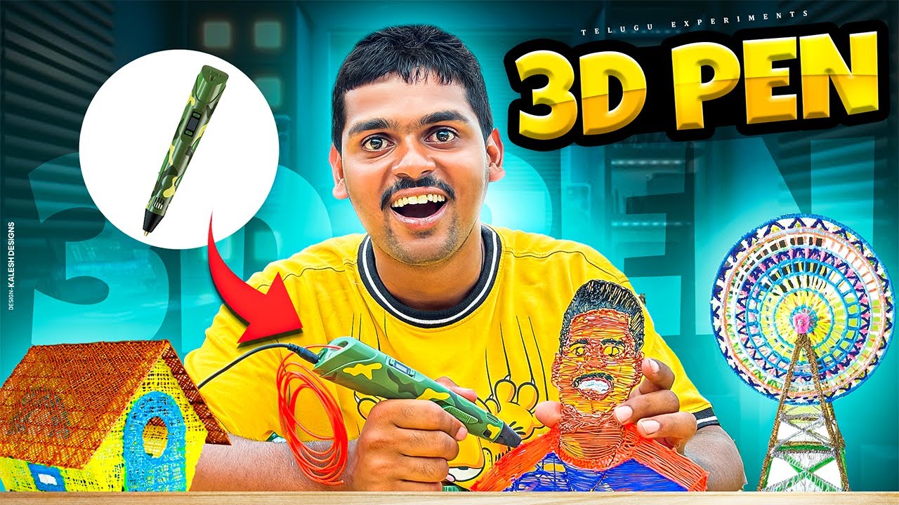 3D Pen Art | Real Face Making with 3D Pen 🔥🔥 దింతో చాలా Crazy Arts వెయ్యొచ్చు…😱😱 Telugu Experiments