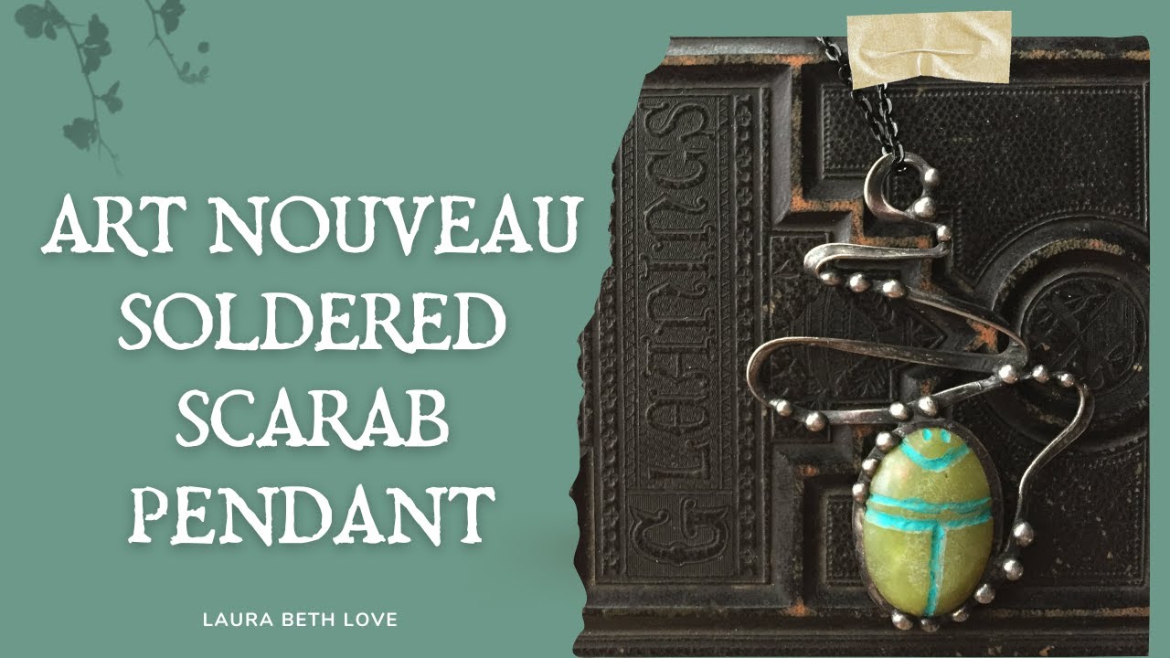 Art Nouveau Soldered Scarab Pendant - Soft-Soldered Jewelry DIY