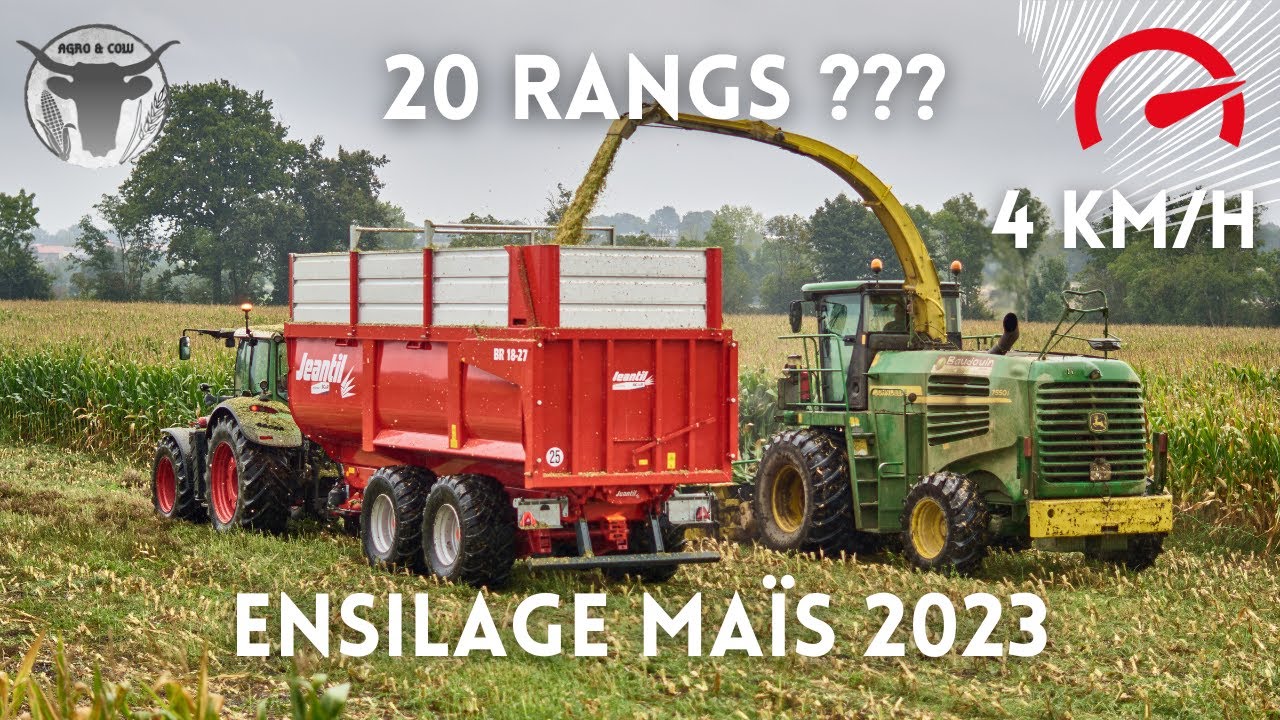 ENSILAGE 2023 | 20 RANGS ! (Ensileuse à 4km/h) | 4K