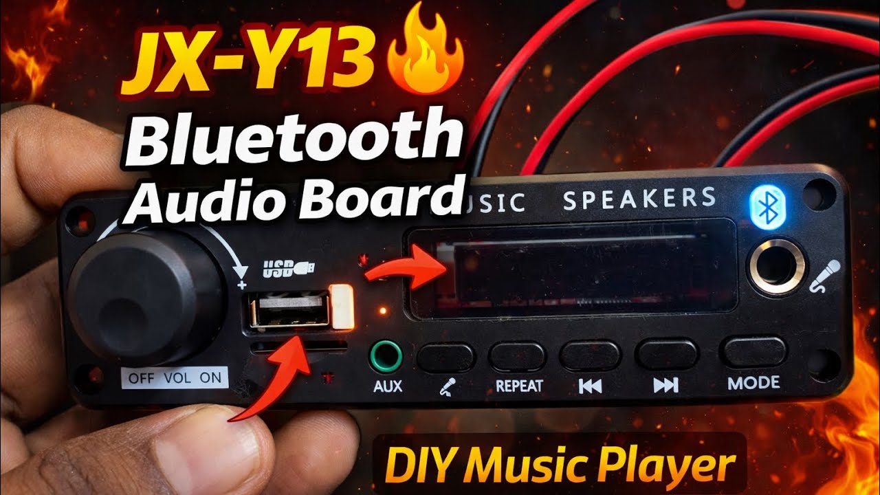 JX-Y13 Bluetooth Audio Board | USB TF AUX Music Player | DIY Amplifier Use