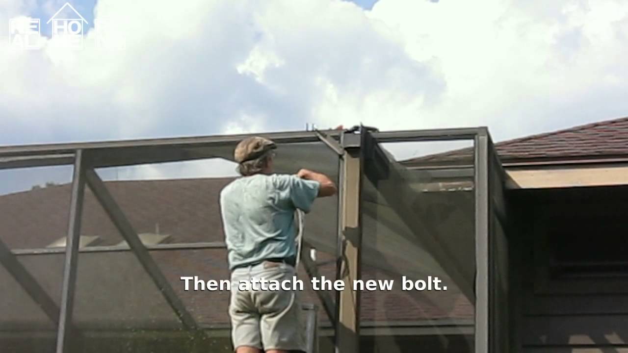 Replace a broken screen room support cable