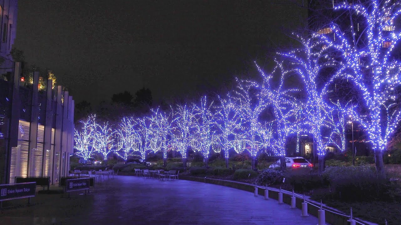 2018 深夜の東京ミッドタウン六本木 クリスマス イルミネーション　[4K] TOKYO MIDTOWN CHRISTMAS 2018
