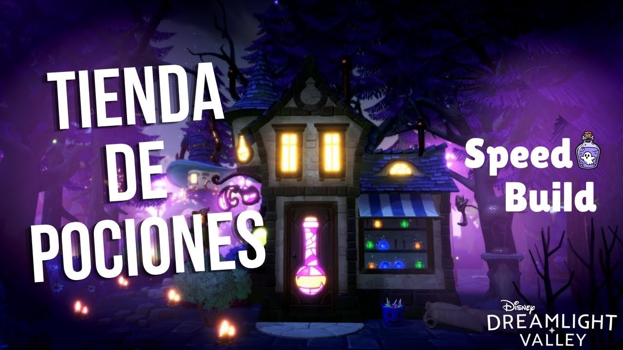 🌙 Casa de Pociones | Speed Buidl |Halloween en Disney Dreamlight Valley ✨