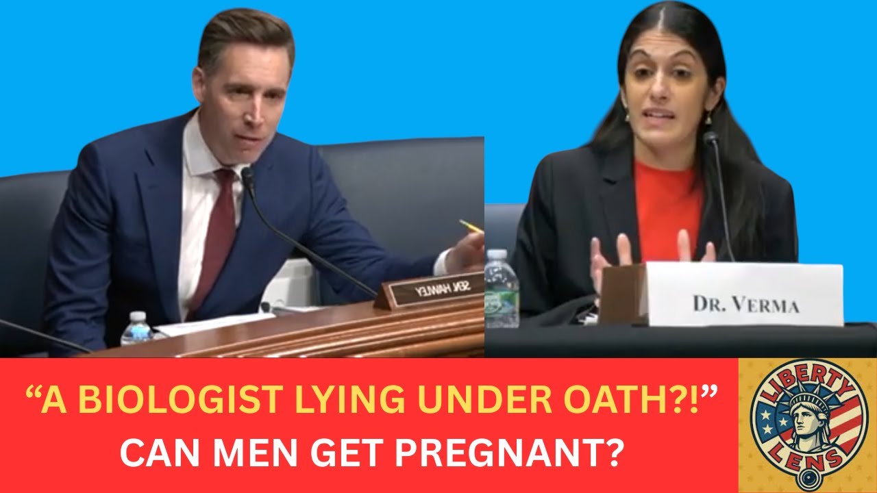 Doctor REFUSES to answer Senator Hawley's simple question: "Can men get pregnant?”
