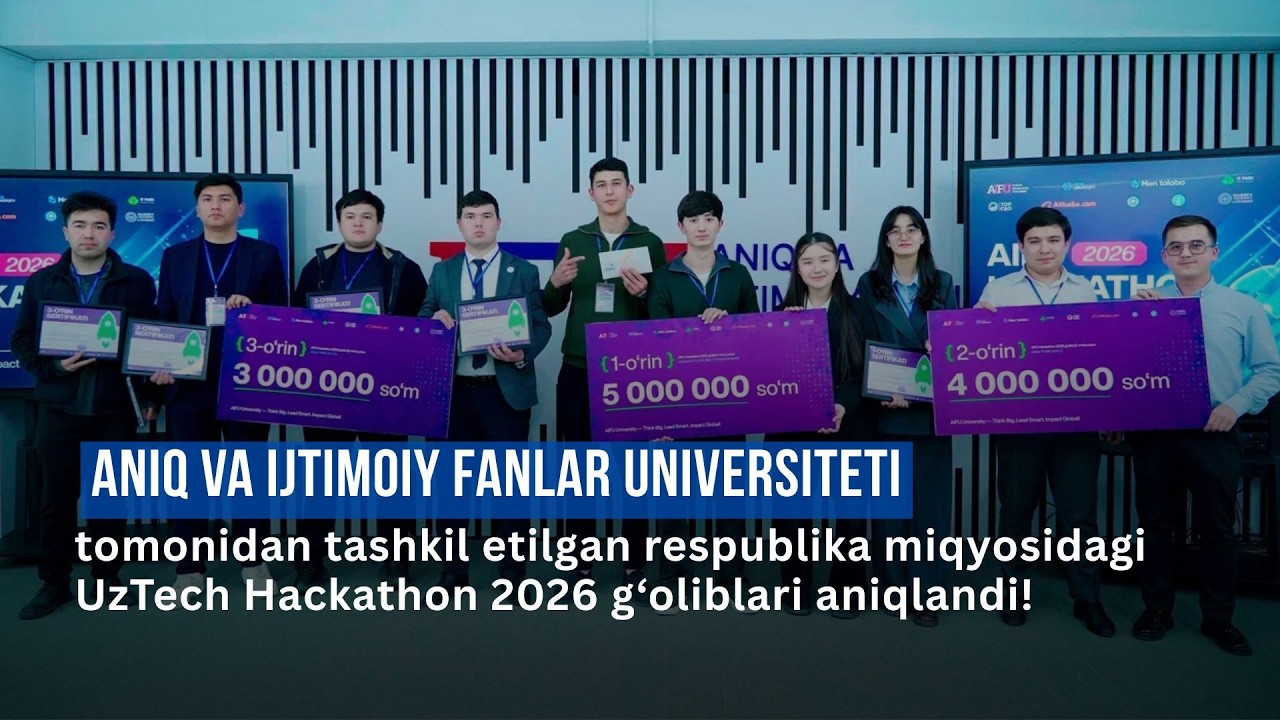 UzTech Hackathon 2026 yakunlandi!
