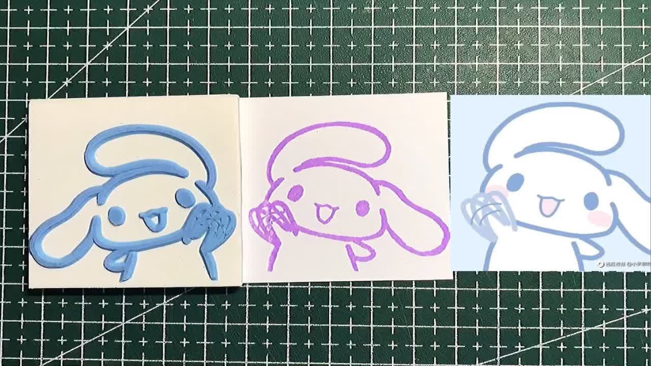 【橡皮章雕刻】可揭橡皮。粉丝投稿玉桂狗，如侵权立马删稿。