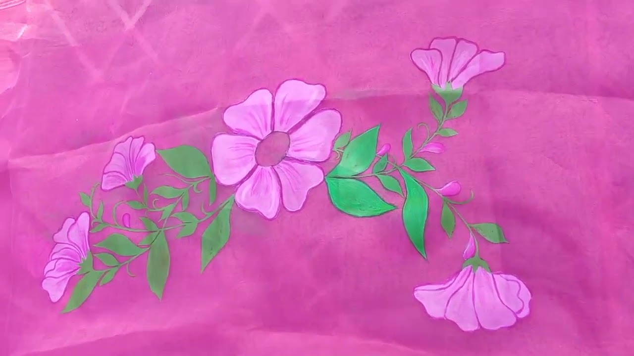Hand painted organza suit 