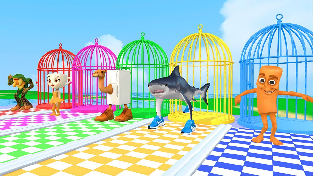 Long Slide Game With Tungtungsahur Pata Pim Capuccino Espressona Signora- 3D BrainRot Funny