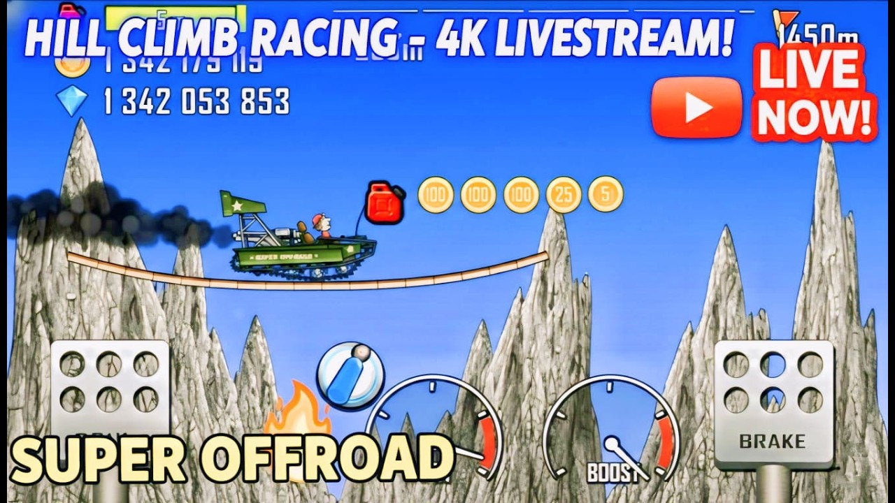 SUPER OFFROAD 🚙🔥 Hill Climb Racing 4K LIVESTREAM | Android Gameplay LIVE