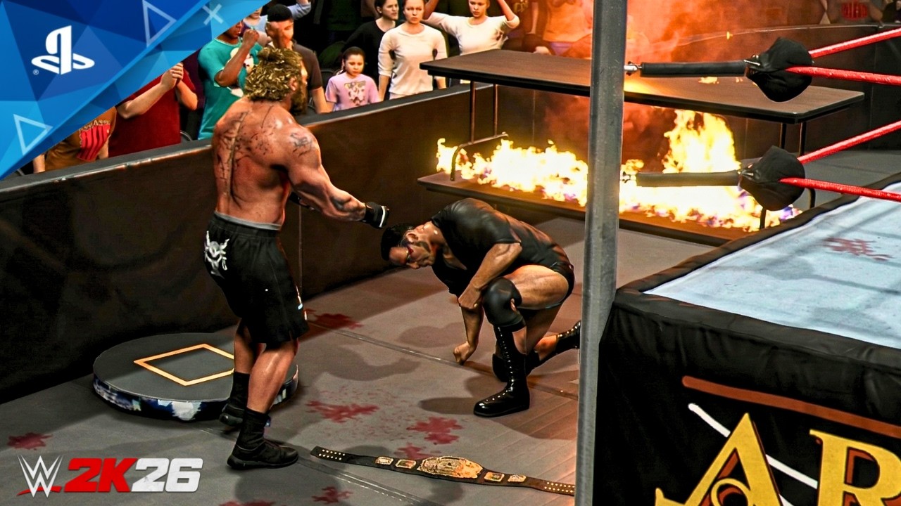 WWE 2K26 – Брок против Рока | Матч «3 этапа ада» за титул абсолютного чемпиона | Геймплей на ПК