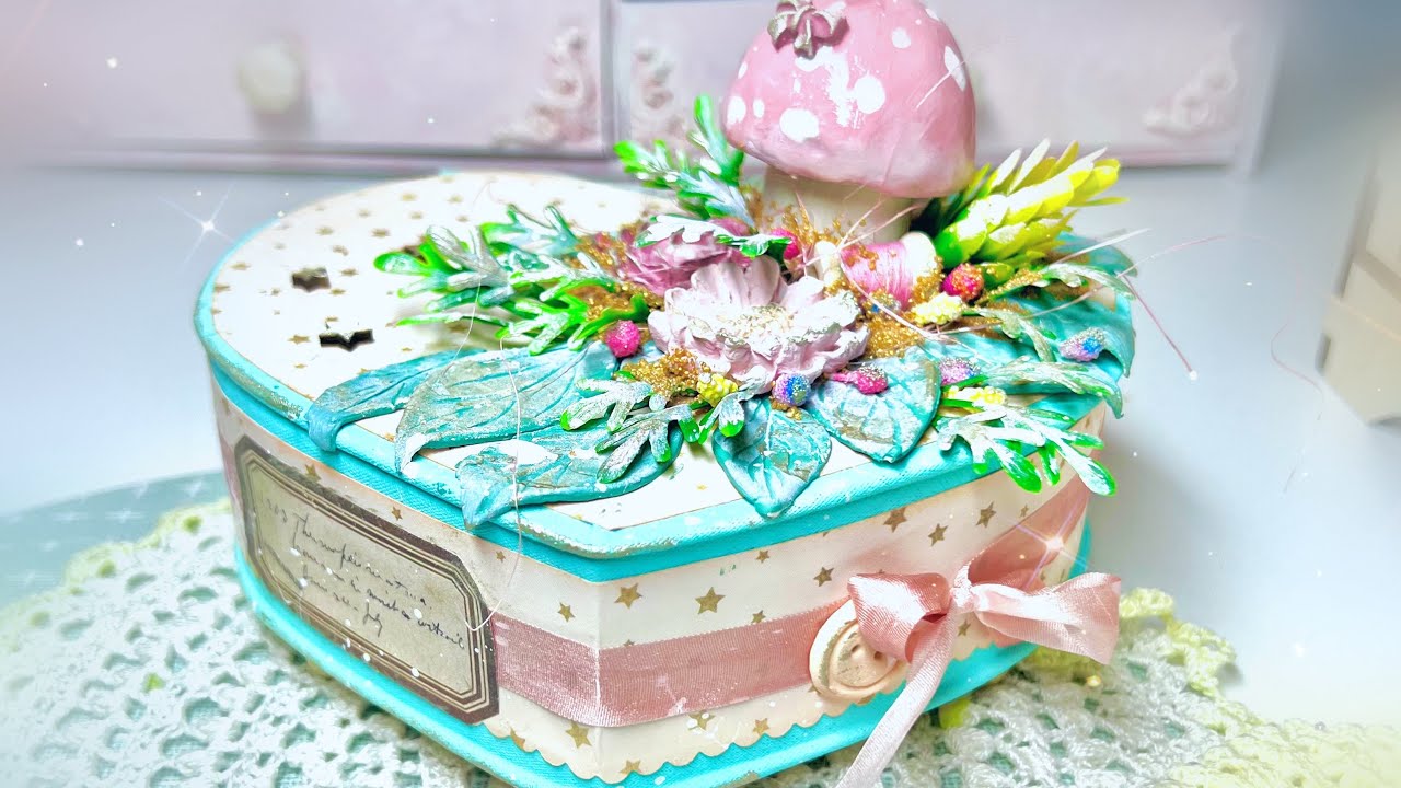 Шкатулка сердце из картона. #деньсвятоговалентина #шкатулкасвоимируками #diy 
