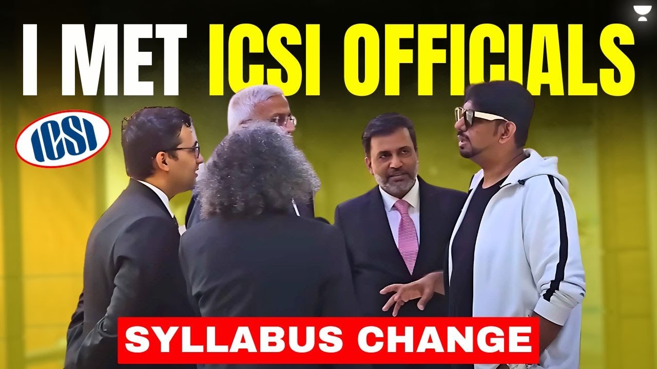 I MET ICSI OFFICIALS | SYLLABUS CHANGE | CS EXECUTIVE | CS AMIT VOHRA | UNACADEMY🚀