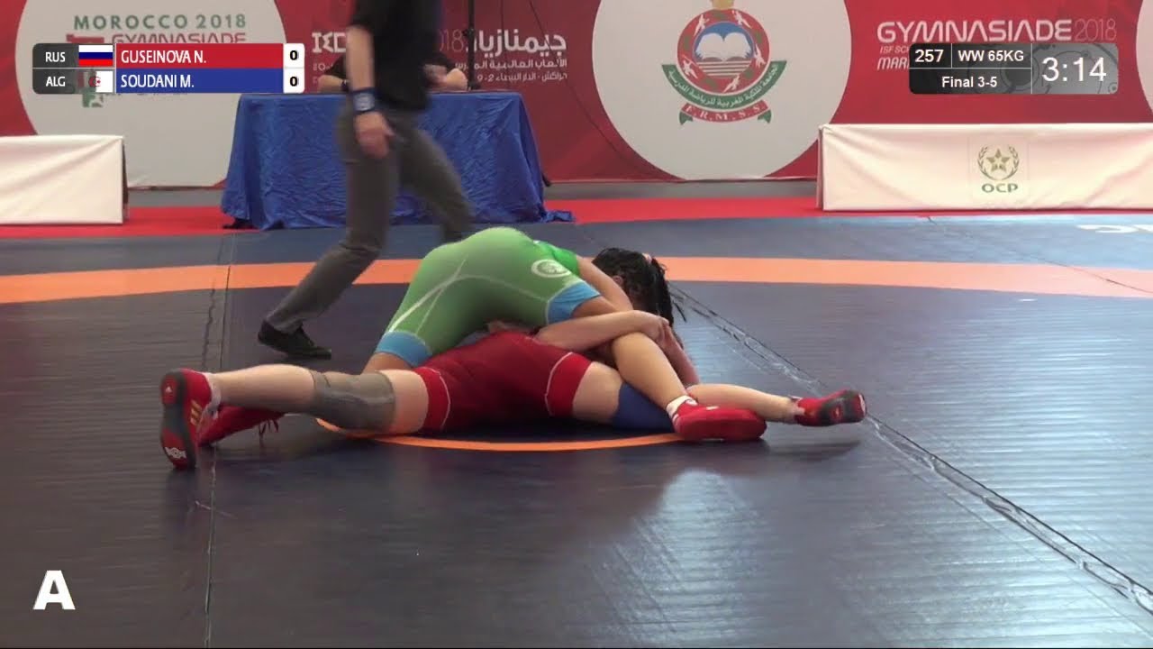 BRONZE WW - 65 kg: N. GUSEINOVA (RUS) v. M. SOUDANI (ALG)