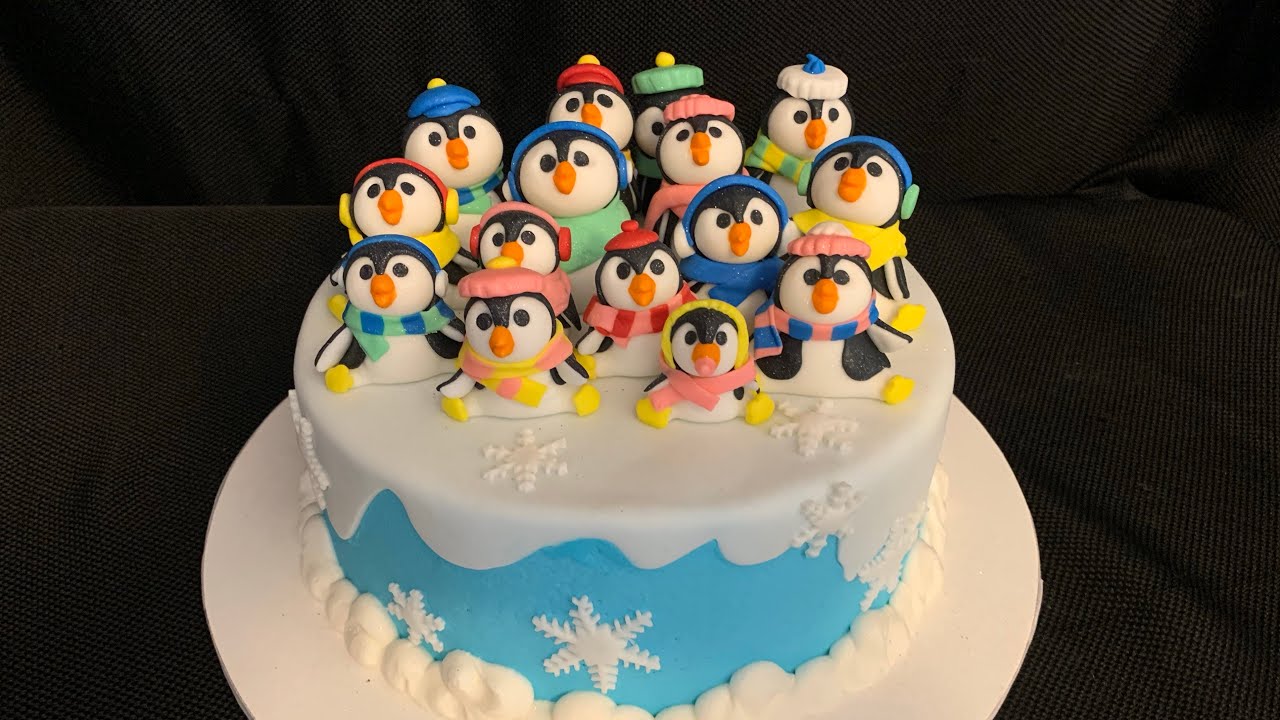 PINGÜINOS ECHOS EN FONDANT