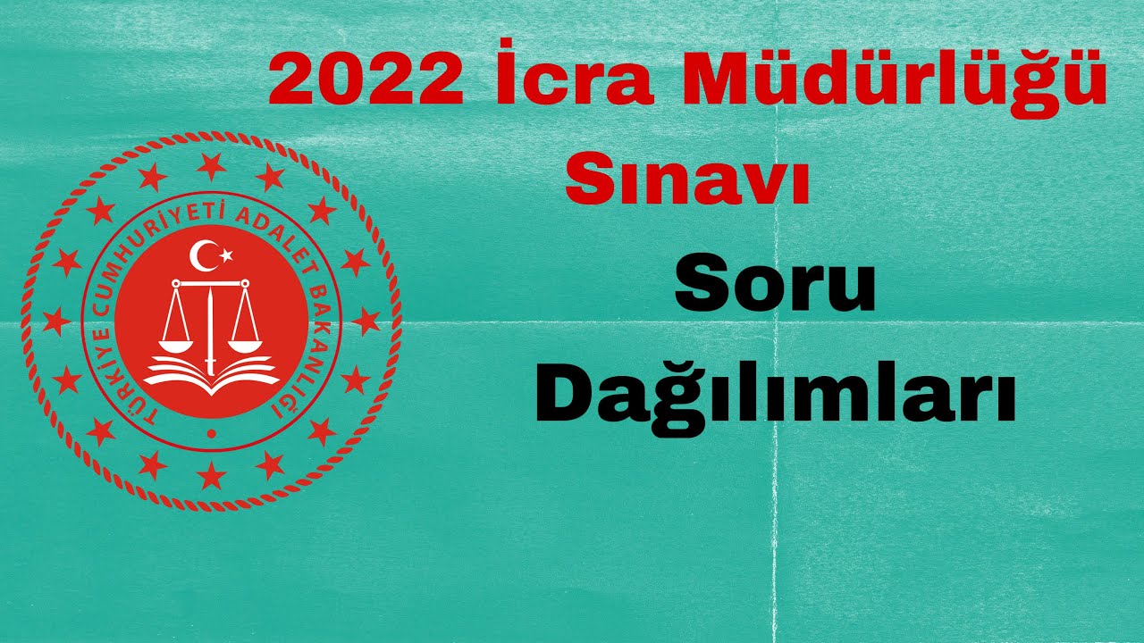 2022 İcra Müdürlüğü Sınavı --Soru Dağılımları