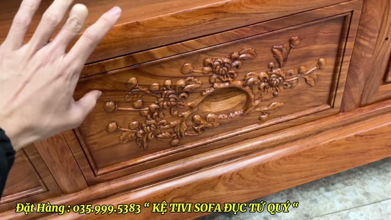 Phần Hoàn Thiện Kỹ Càng Mẫu Kệ Tivi Sofa Mặt Phẳng Đục Tứ Quý 