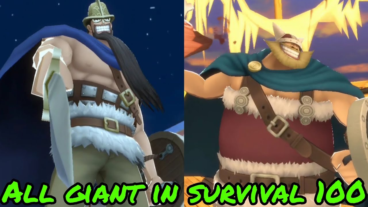 all Giants survival 100 Gameplay in One Piece Bounry Rush | OPBR