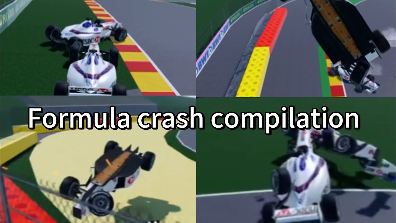 4 minutes of formula racing experience crashes (roblox)