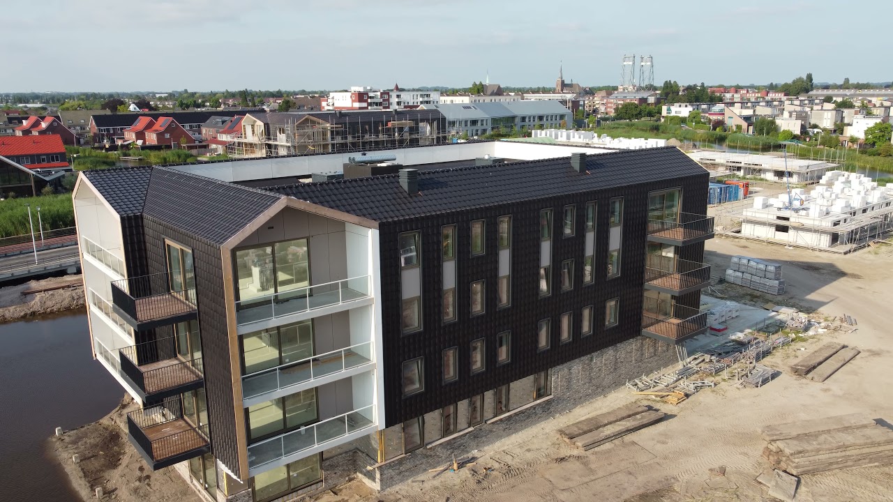Drone 23 juli 2021 Suikerpeer in aanbouw, Waterrijk Boskoop. (4K)