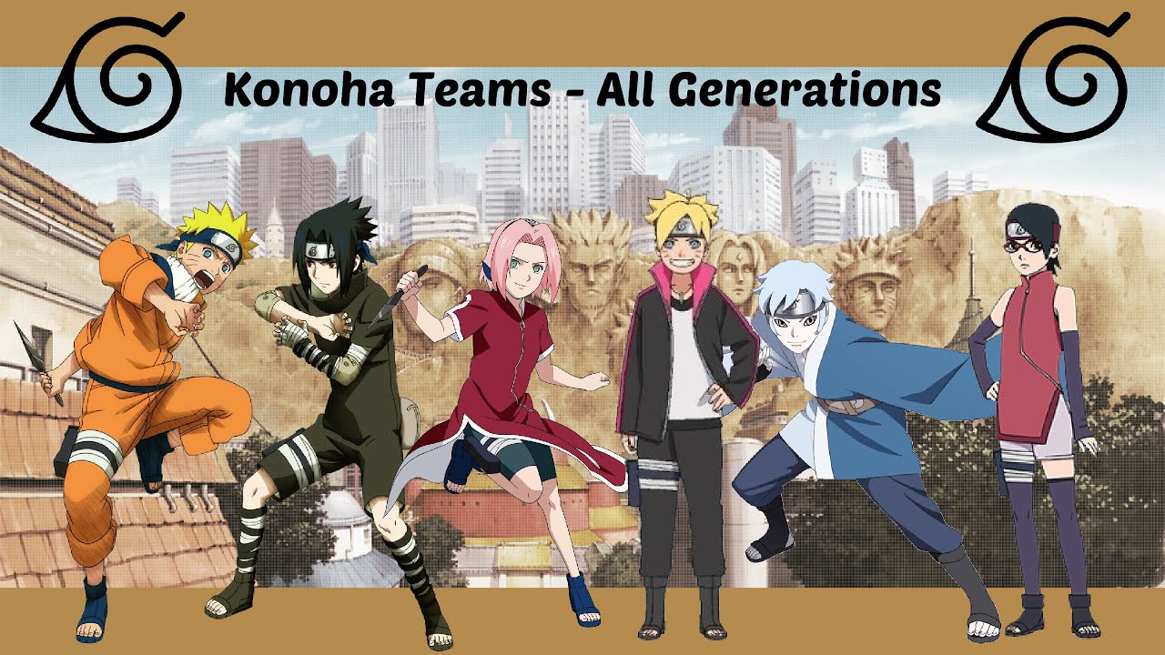 Konoha Teams - All Generations (Team Konohamaru Goes To Action!!)